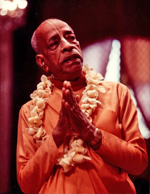 Historical photograph of His Divine Grace A. C. Bhaktivedanta Swami Śrīla Prabhupāda, Founder-Ācārya of ISKCON